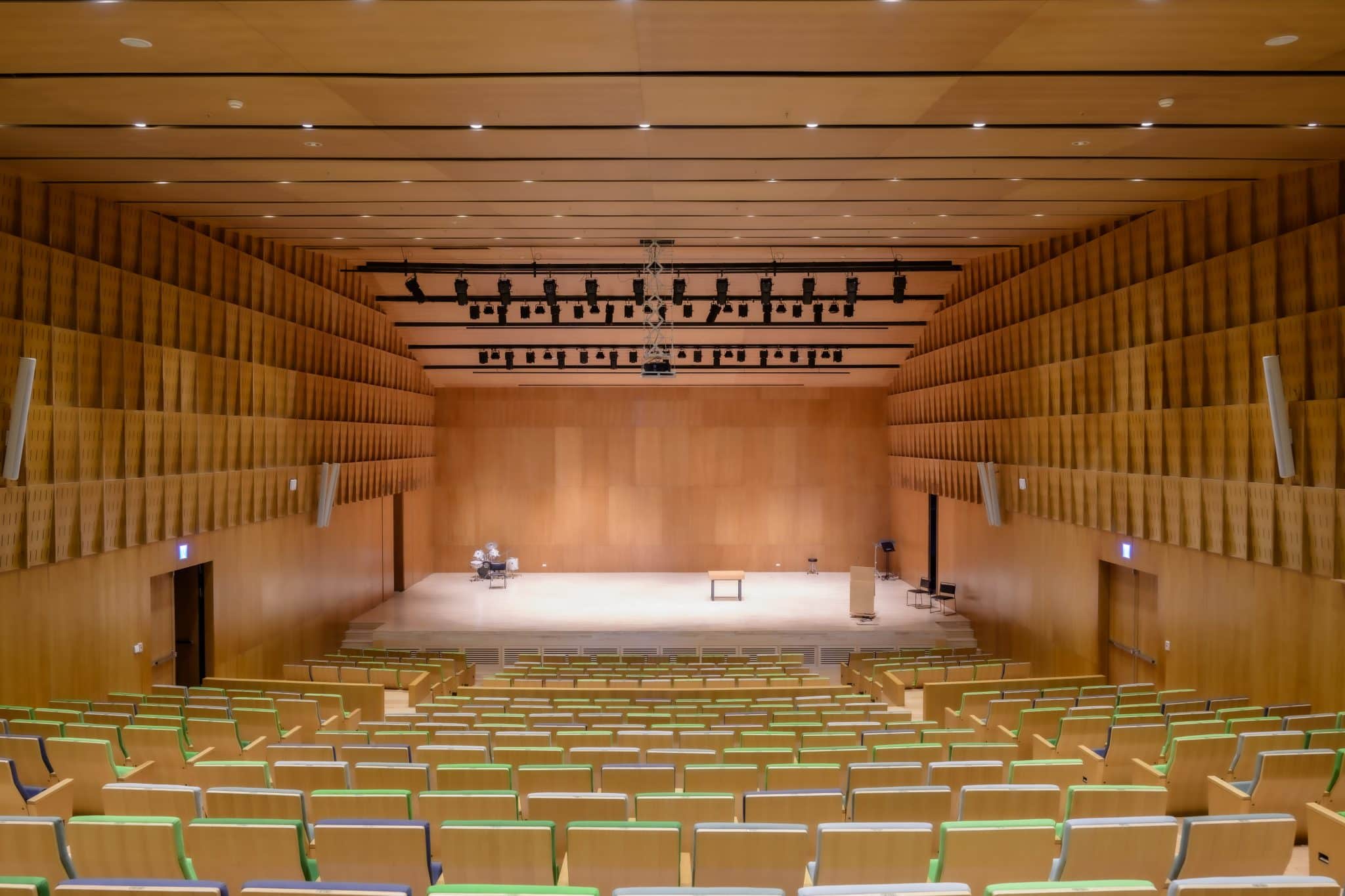 A state-of-the-art 400-seat theater is used for our concerts, monthly assemblies, and other performances. This exceptional space can also be opened to the public and has hosted internationally renowned artists and musicians. 
