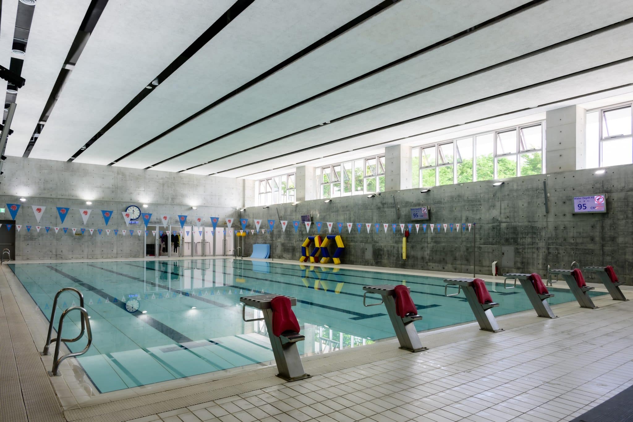 The athletic complex includes a 6-lane, adjustable depth saltwater swimming pool, full-size basketball court, soccer field, gym, and dance studio.
